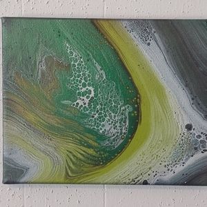 Hand made/poured painting. 8"x10"x1/2
